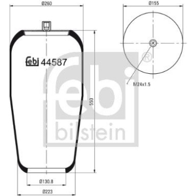 FEBI BILSTEIN 44587 Federbalg, Luftfederung