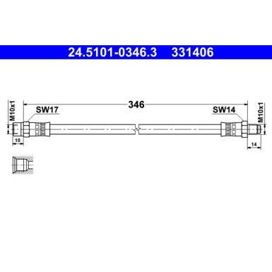 Bremsschlauch 24.5101-0346.3
