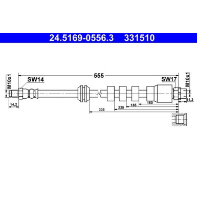 Bremsschlauch 24.5169-0556.3 Bremsschlauch 24.5169-0556.3