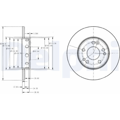 Delphi Bremsscheibe BG2314