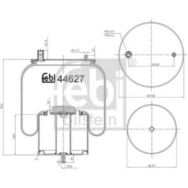 FEBI BILSTEIN 44627 Federbalg, Luftfederung