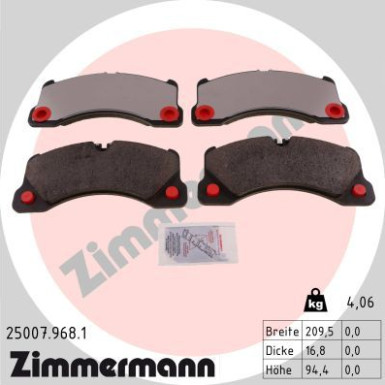 Bremsbelagsatz, Scheibenbremse 25007.968.1 Bremsbelagsatz, Scheibenbremse 25007.968.1