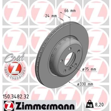 Zimmermann Bremsscheibe FORMULA F 150.3482.32