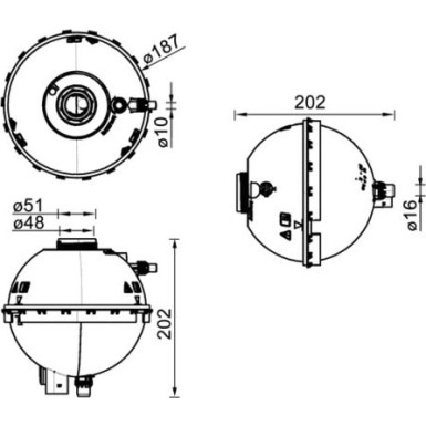 Mahle Ausgleichsbehälter, Kühlmittel BEHR CRT 211 000S