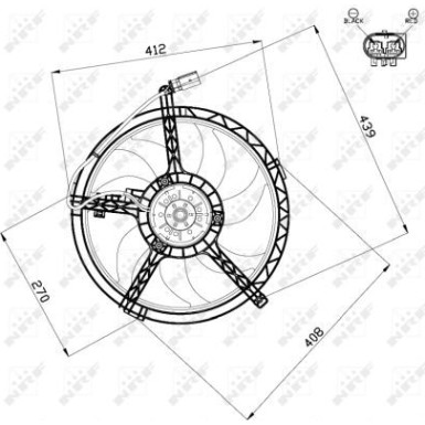 NRF Lüfter, Motorkühlung 47509