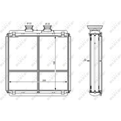 NRF Wärmetauscher, Innenraumheizung EASY FIT 54338