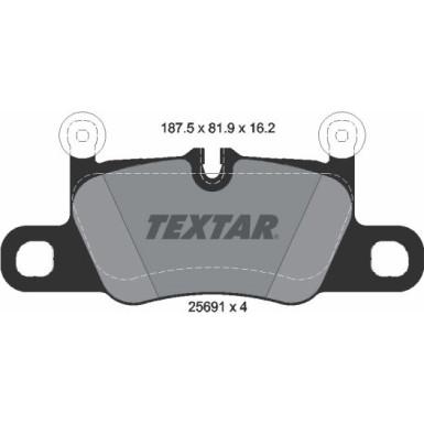 Textar Bremsbelagsatz, Scheibenbremse 2569101 Textar Bremsbelagsatz, Scheibenbremse 2569101