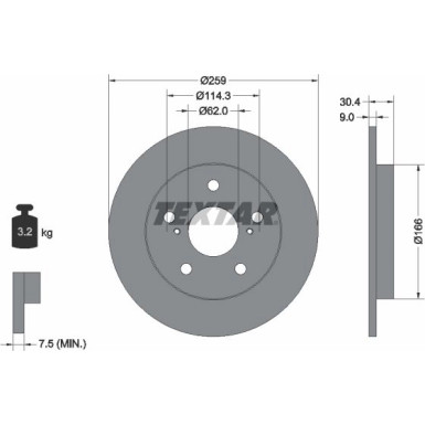 Textar Bremsscheibe PRO 92164103