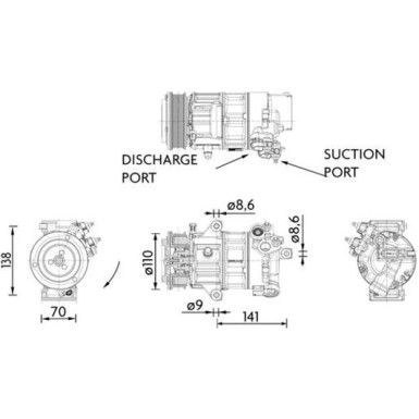 Kompressor, Klimaanlage ACP 1491 000P Kompressor, Klimaanlage ACP 1491 000P