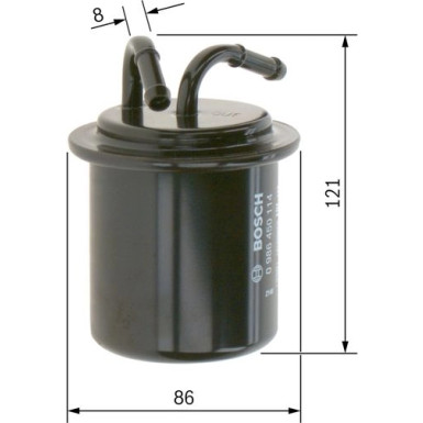 BOSCH Kraftstofffilter 0 986 450 114