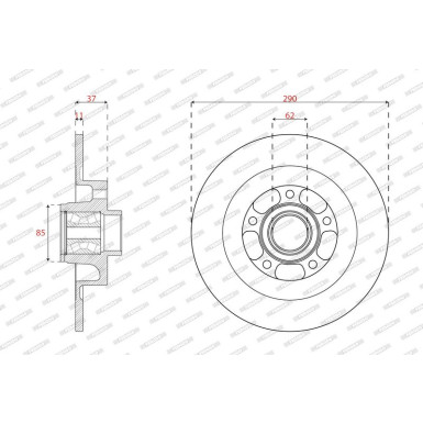 Ferodo Bremsscheibe PREMIER DDF2857C-1