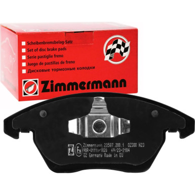 ZIMMERMANN 23587.200.1 Bremsbeläge mit Verschleißwarnkontakt ZIMMERMANN 23587.200.1 Bremsbeläge mit Verschleißwarnkontakt