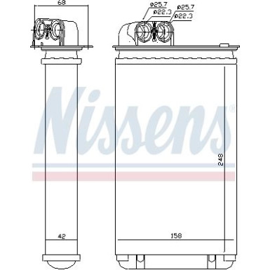 Nissens Wärmetauscher, Innenraumheizung FIRST FIT 72936