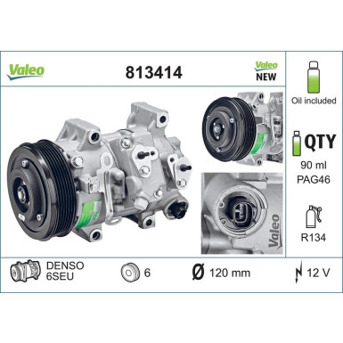 Valeo Kompressor, Klimaanlage VALEO CORE-FLEX 813414