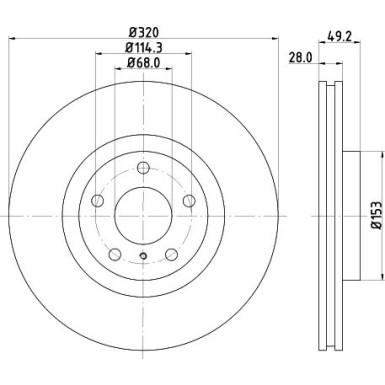 Bremsscheibe 8DD 355 114-101 Bremsscheibe 8DD 355 114-101