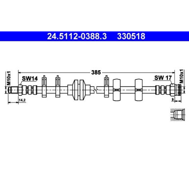 ATE Bremsschlauch 24.5112-0388.3 ATE Bremsschlauch 24.5112-0388.3