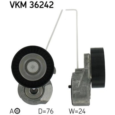 SKF Spannrolle, Keilrippenriemen VKM 36242