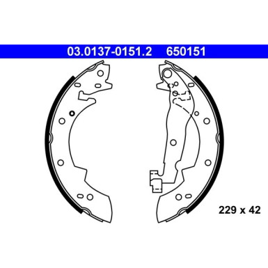 Bremsbackensatz 03.0137-0151.2 Bremsbackensatz 03.0137-0151.2