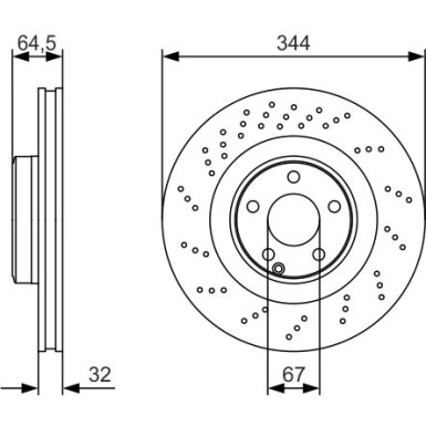 BOSCH Bremsscheibe 0 986 479 A17 BOSCH Bremsscheibe 0 986 479 A17