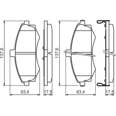 BOSCH Bremsbelagsatz, Scheibenbremse 0 986 424 810 BOSCH Bremsbelagsatz, Scheibenbremse 0 986 424 810