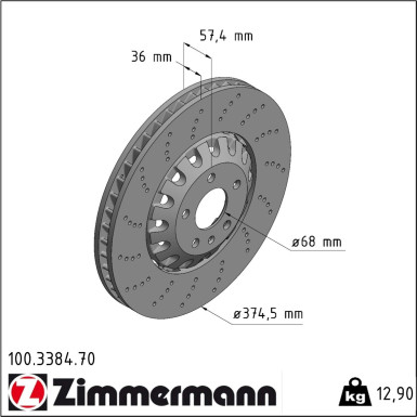 Bremsscheibe 100.3384.70 Bremsscheibe 100.3384.70