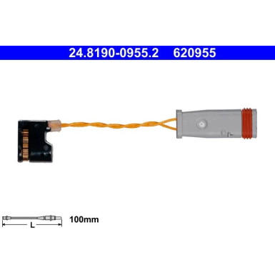 Warnkontakt, Bremsbelagverschleiß 24.8190-0955.2