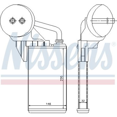 Nissens Wärmetauscher, Innenraumheizung FIRST FIT 72207