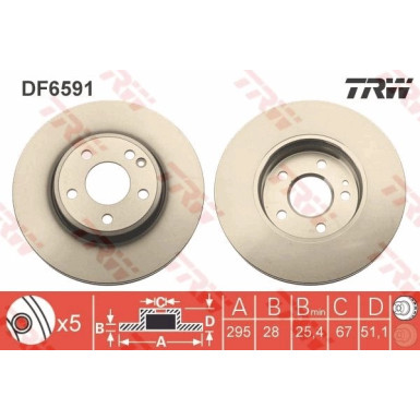 TRW Bremsscheibe DF6591