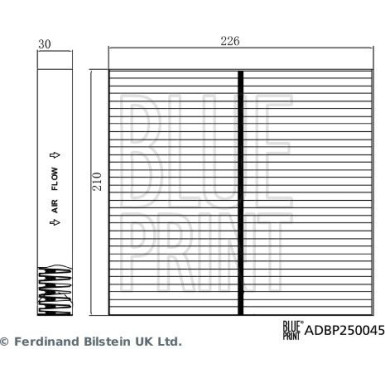 Blue Print Filter, Innenraumluft ADBP250045