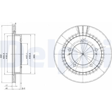 Delphi Bremsscheibe BG3158 Delphi Bremsscheibe BG3158