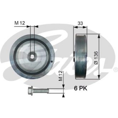 Riemenscheibe, Kurbelwelle TVD1008A Riemenscheibe, Kurbelwelle TVD1008A