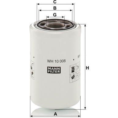Hydraulikfilter, Automatikgetriebe WH 10 008 Hydraulikfilter, Automatikgetriebe WH 10 008