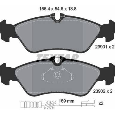Textar Bremsbelagsatz, Scheibenbremse Q+ 2390101 Textar Bremsbelagsatz, Scheibenbremse Q+ 2390101