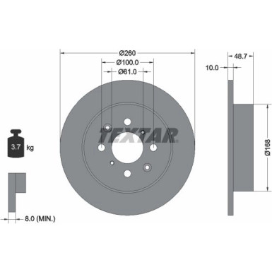 Textar Bremsscheibe 92125300