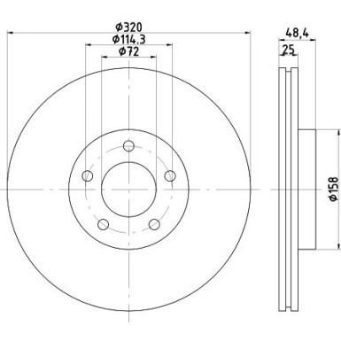 Bremsscheibe 8DD 355 117-891