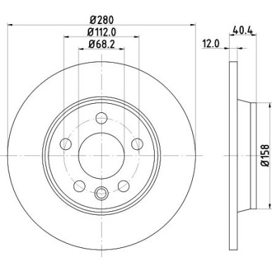 Hella Bremsscheibe PRO 8DD 355 105-611