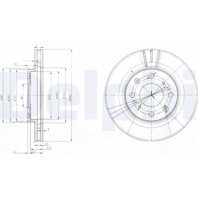 Delphi Bremsscheibe BG3794 Delphi Bremsscheibe BG3794