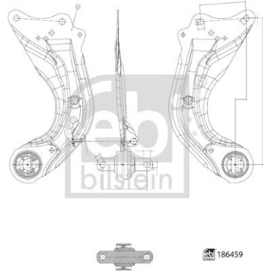 FEBI BILSTEIN 186459 Querlenker, Lenker, Radaufhängung FEBI BILSTEIN 186459 Querlenker, Lenker, Radaufhängung
