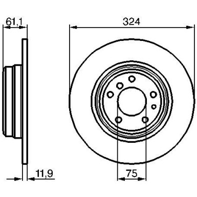 BOSCH Bremsscheibe 0 986 478 095