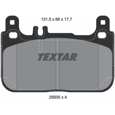 Textar Bremsbelagsatz, Scheibenbremse Q+ 2550501 Textar Bremsbelagsatz, Scheibenbremse Q+ 2550501