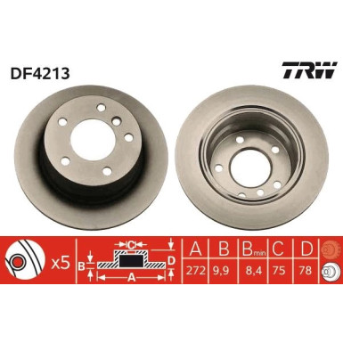TRW Bremsscheibe DF4213