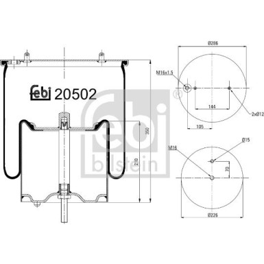 FEBI BILSTEIN 20502 Federbalg, Luftfederung