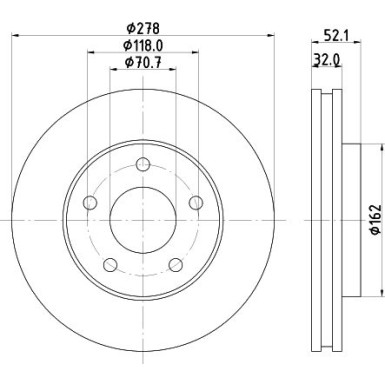 Hella Bremsscheibe 8DD 355 106-011
