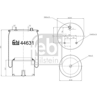 FEBI BILSTEIN 44631 Federbalg, Luftfederung