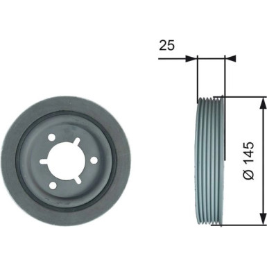 Gates Riemenscheibe, Kurbelwelle DriveAlign™ TVD1056