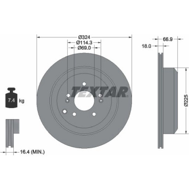 Textar Bremsscheibe PRO 92242603
