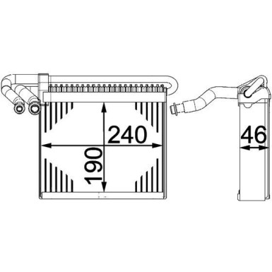Mahle Verdampfer, Klimaanlage BEHR Premium Line AE 70 000P