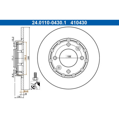 Bremsscheibe 24.0110-0430.1