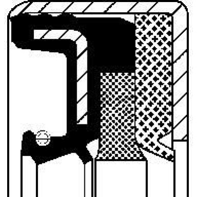 Corteco Wellendichtring, Differential 12001894B