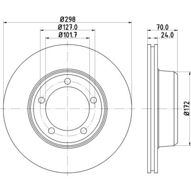 Hella Bremsscheibe 8DD 355 103-161